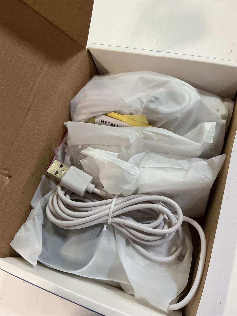 Condition photo showing New/Like New for aoqee 2k cameras for home security-outdoor/indoor camera for dog/cat/pet/nanny/baby/elderly, color night vision, white light, siren, 24/7 sd recordings, works with alexa, plug in (c1-white-2pack-2.4g)