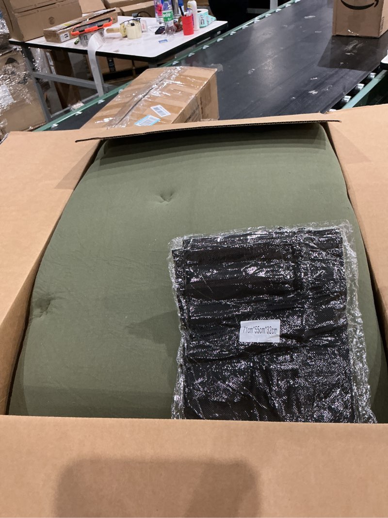 Condition photo showing As Is for zonli japanese floor futon mattress full size 80"x 54", 100% cotton cover 2.5'' thicken tatami mattress, foldable sleeping pad, portable dormitory tatami mat