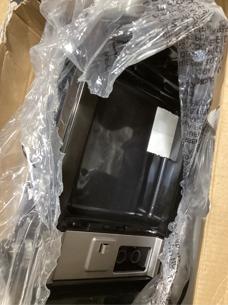 Condition photo showing As Is for hamilton beach electric indoor searing grill with viewing window & adjustable temperature control to 450f, 118 sq. in. surface serves 6, pfas-free removable nonstick grate, stainless steel stainless steel viewing window