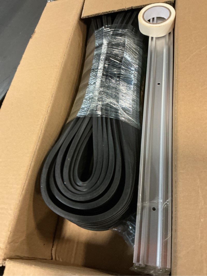 Condition photo showing Good Condition for garage door seals bottom rubber - jobon 16.5 ft heavy-duty garage door weather stripping bottom seal with pre-drilled aluminum track retainer kit, easy installation for home & commercial