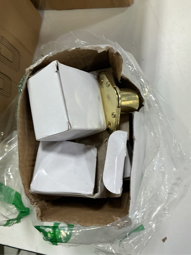 Condition photo showing As Is for yaocom 12 set cabinet locks with keys fits 7/8 inch max panel thickness, includes 12 gold drawer lock brass plated office mailbox file cabinet lock, with 24 keys, (keyed different)