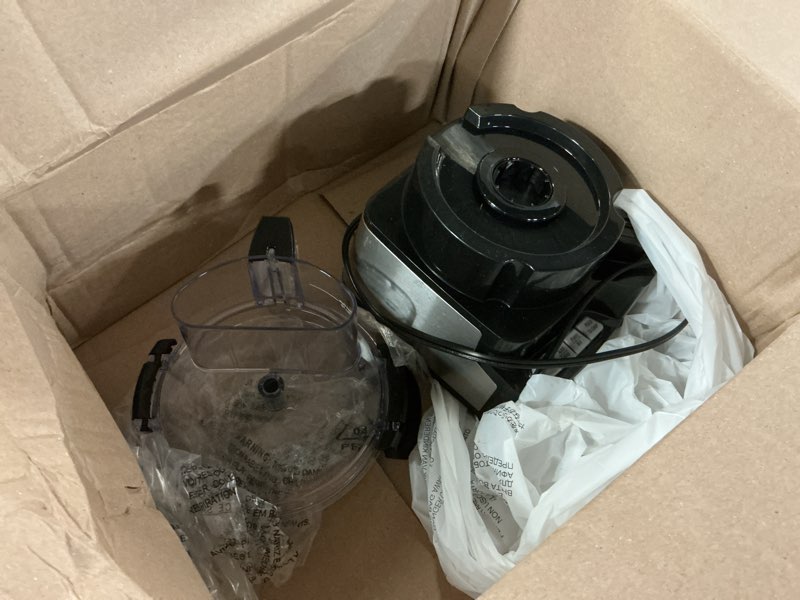 Condition photo showing As Is for Hamilton Beach Stack & Snap Food Processor and Vegetable Chopper, BPA Free, Stainless Steel Blades, 12 Cup Bowl, 2-Speed 450 Watt Motor, Black (70725A)