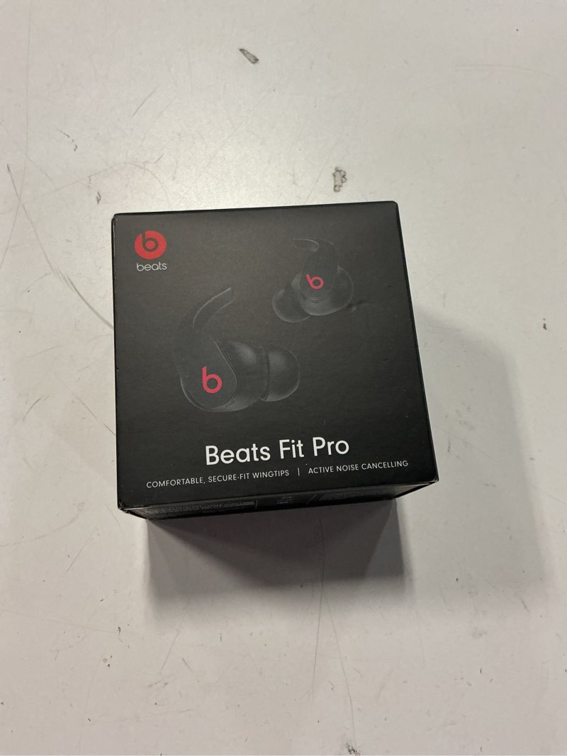 Condition photo showing New/Like New for Beats Fit Pro (1st Gen) - True Wireless Noise Cancelling Earbuds - Active Noise Cancelling - Sweat Resistant Earphones, Compatible with Apple & Android, Class 1 Bluetooth®- Beats Black Beats Black Fit Pro Without AppleCare+