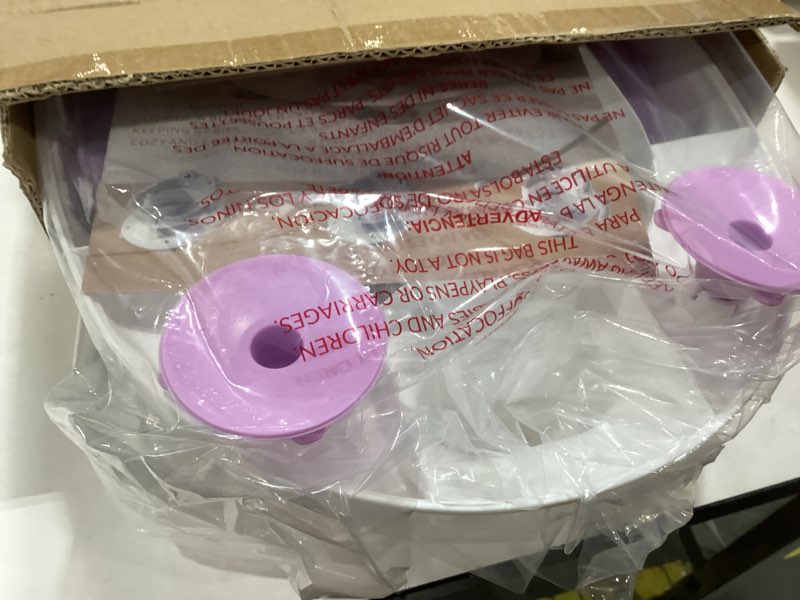 Condition photo showing As Is for Baby Bath Seat for Babies 6 Months & Up - Toddler Bath Seats for Baby Sitting Up with 4 Suction Cups & Soft Cushion, Non-Slip Infants Shower Bathtub Chair for Newborn Girls, Purple