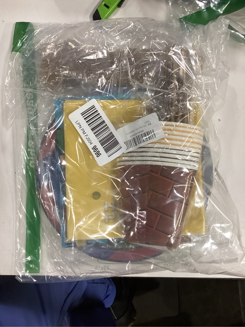 Condition photo showing As Is for 81Pcs Super Brother Party Tableware Set, Super Brother Party Decoration, Super Brother Birthday Party Supplies