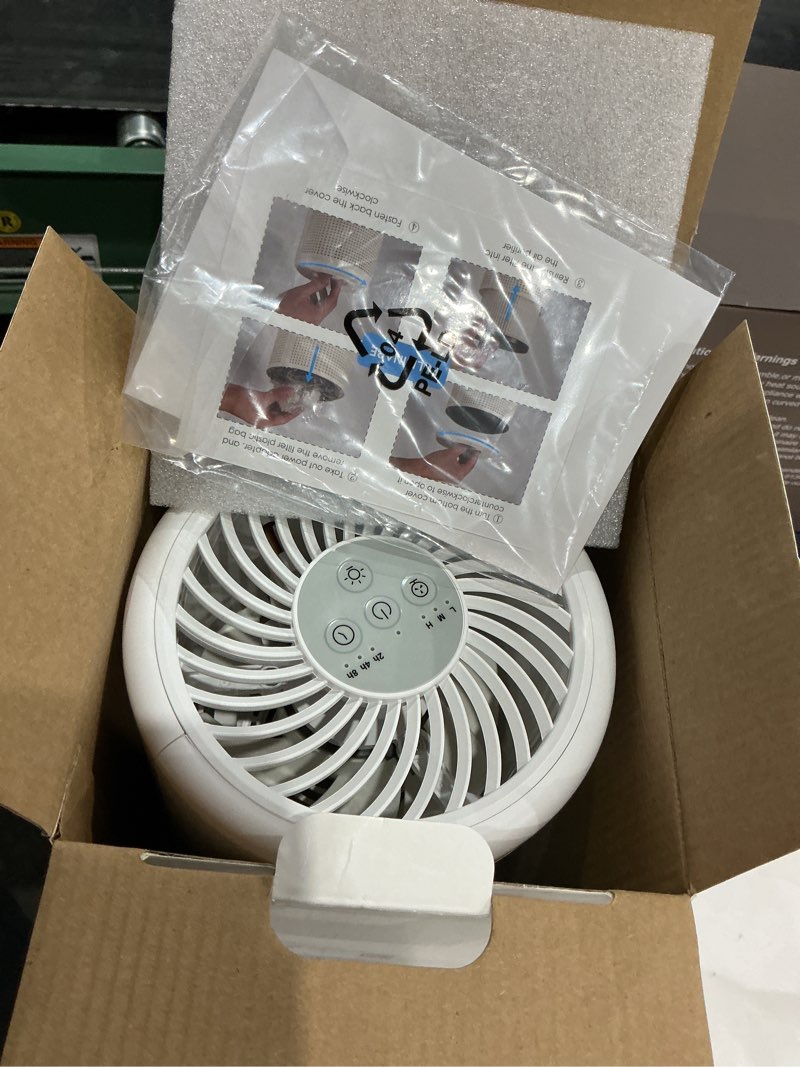 Condition photo showing New/Like New for Air Purifiers for Bedroom, FULMINARE H13 True HEPA Air Filter, Quiet Air Cleaner With Night Light, Portable Small Air Purifier for Home, Office, Living Room White 1 Pack