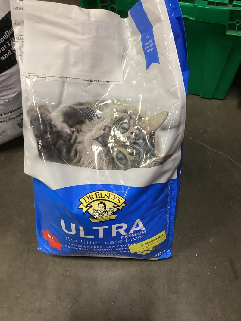 Condition photo showing Good Condition for dr. elsey's premium ultra unscented clumping clay cat litter 35 lb. bag
