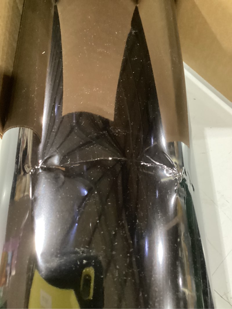 Condition photo showing As Is for damaged rabbitgoo one way privacy window film window tint for home with tools, uv blocking heat control static cling no glue, daytime privacy see out not in, 23.6 in x 6.5 feet, black silver black silver 23.6\" x 78.7\"