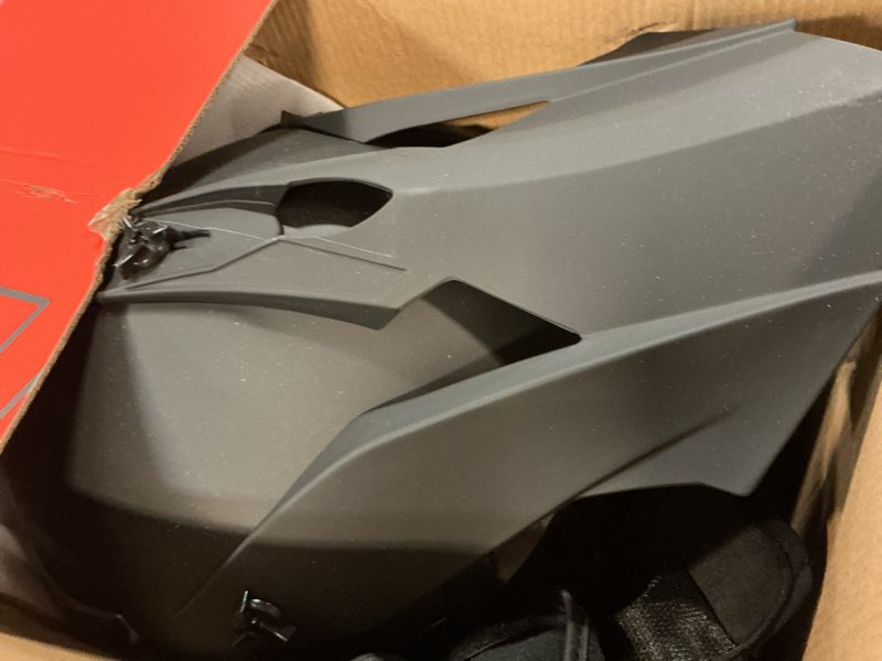 Condition photo showing Good Condition for oumurs adult motocross dirt bike helmet with goggles, gloves & mask dirt bike atv helmet for unisex-adult men women adjustable sun visor dot/fmvss-218 off-road motorcycle helmet utv helmet downhill matte black-188 x-large