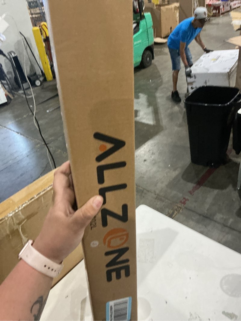 Condition photo showing New/Like New for allzone tension curtain rod for window, 83-123 inches, heavy duty curtain rods no drilling, non-slip bathroom shower tension rod, renter friendly, adjustable, spring loaded, extra long, white white 83-123 inches