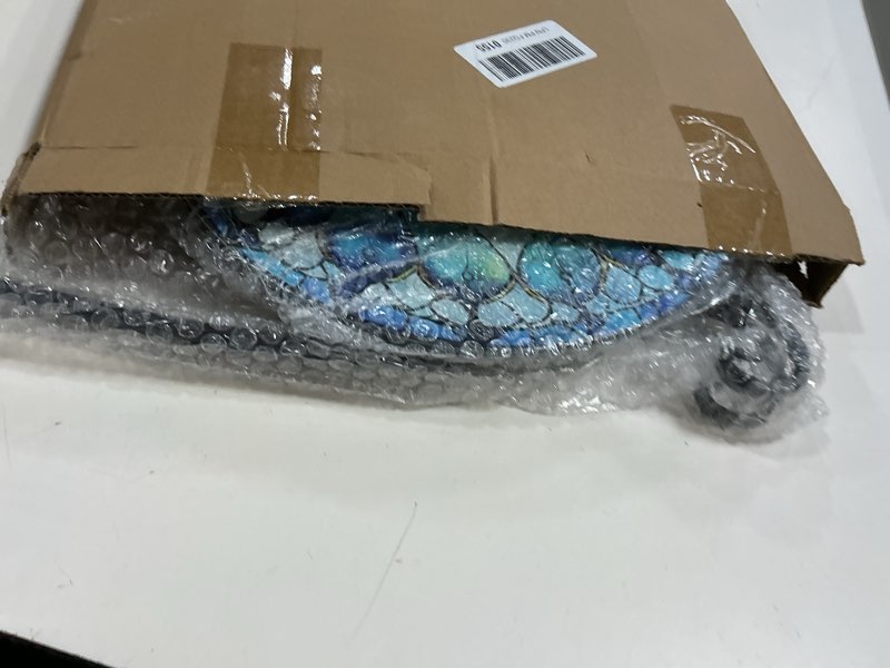 Condition photo showing New/Like New for cinnvoice outdoor side table round small mosaic patio accent indoor end plant coffee tea table for yard patio porch garden living room, bedroom(mandala style,12 inch) 12 inch mandala style