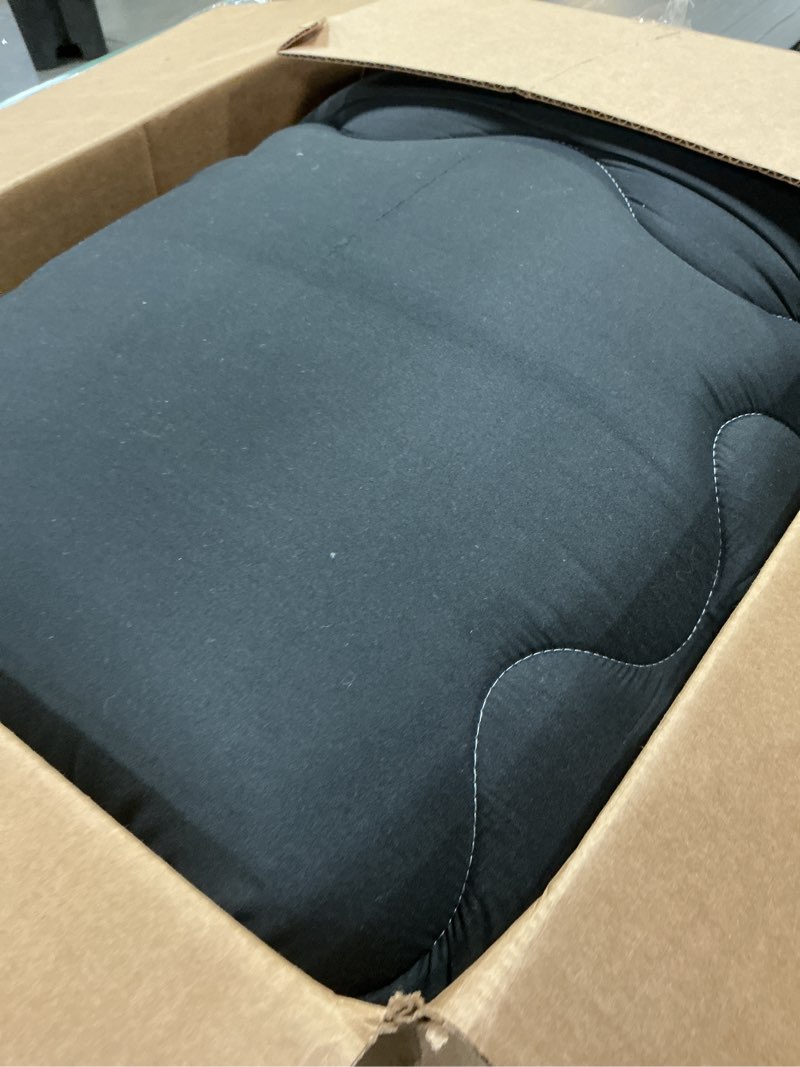 Condition photo showing As Is for MAXYOYO Japanese Floor Mattress Futon Mattress, 4" Thicken Tatami Mat Sleeping Pad Foldable Roll Up Mat Boys Girls Dormitory Pad Kids Floor Lounger Pillow Bed, Black, Twin Size Black Twin