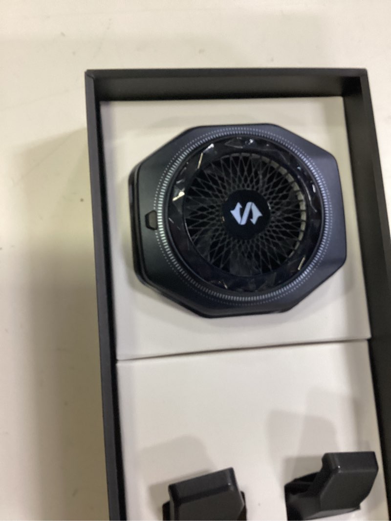 Condition photo showing New/Like New for black shark magnetic phone cooler 5 pro - 18 addressable rgb leds, detachable grip, app-controlled thermostatic cooling fan for iphone magsafe/android/ipad -gaming/streaming/photography 5 pro black