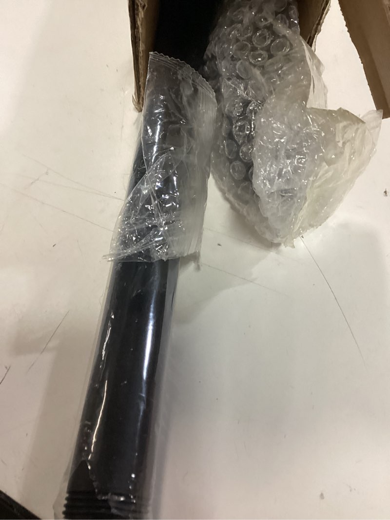 Condition photo showing Good Condition for Industrial Pipe Stair Handrail, Wall-Mounted Metal Hand Rail for Indoor & Outdoor Steps, Black Galvanized Iron, Vintage Farmhouse Style, Heavy Duty Support for Stairs & Porch (Black, 4ft) 4ft Black