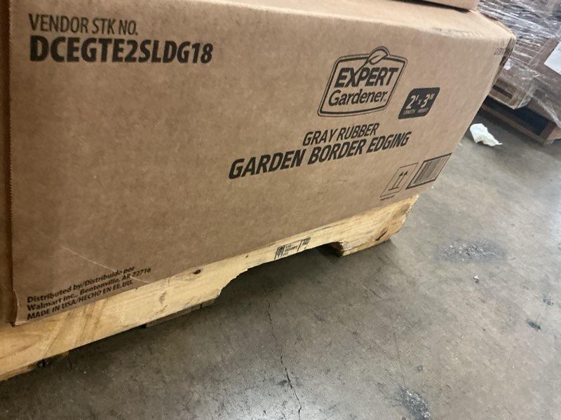 Condition photo showing New/Like New for expert gardener 2  x 3  gray recycled rubber garden border landscape edging - 18 pack