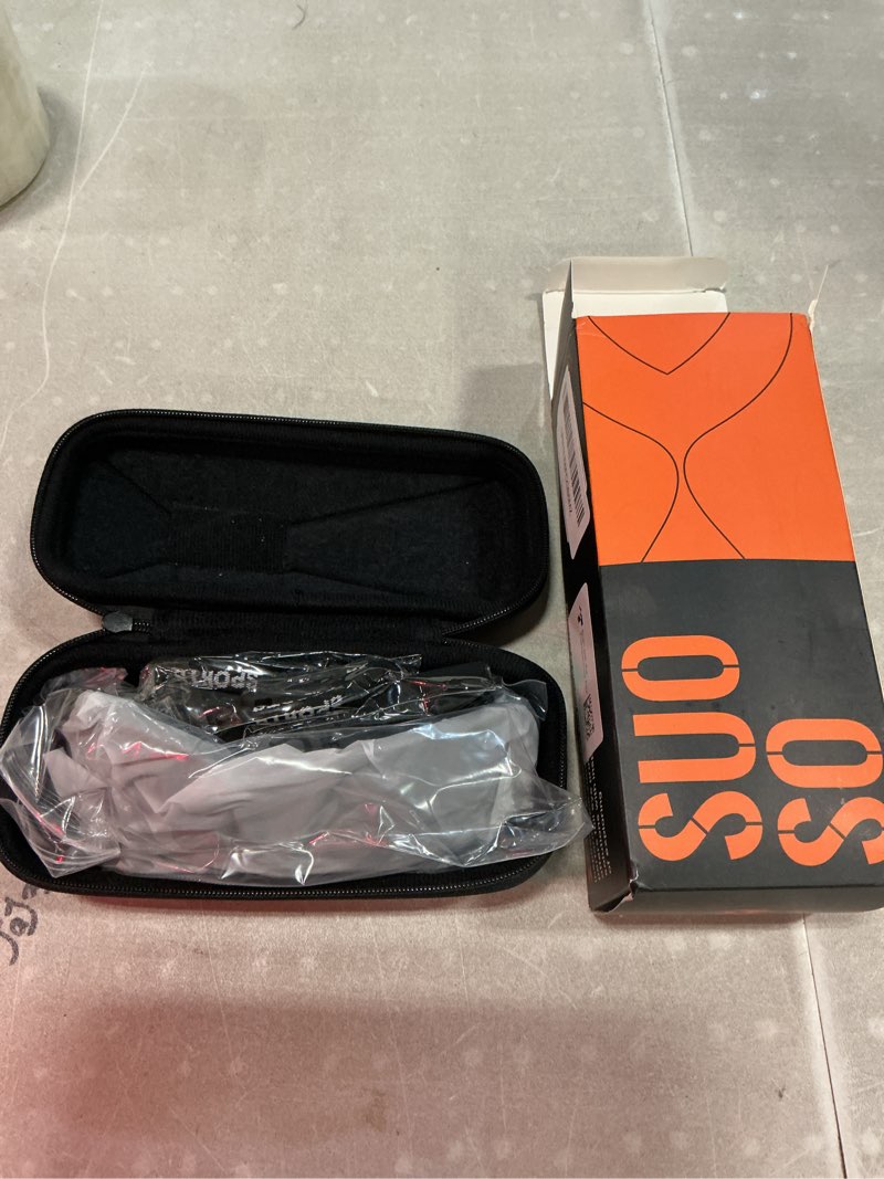 Condition photo showing Good Condition for suoso sports polarized sunglasses for men: women uv400 protection wrap around sun glasses for golf fishing running driving c05-matte grey frame black lenses multicolor