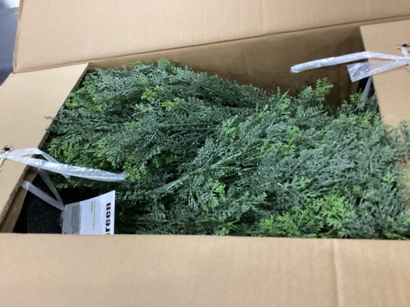 Condition photo showing New/Like New for Artificial Cedar Topiary Trees 4FT Tall 2 Set,Outdoor Indoor Realistic Faux Pine Plants,Fake Outdoor Plant Fake Trees for Front Porch Garden Decor