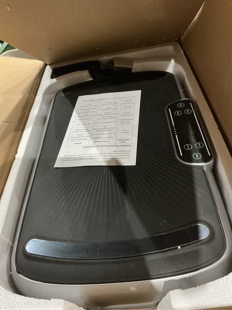 Condition photo showing As Is for Vibration Plate Machine,180 Speeds Shake Plate for Lymphatic Drainage Weight Loss, Vibrating Fitness Platform 460LB Capacity Whole Body Workout with Bluetooth Home Exercise Gym Equipment for Women Men Future Black