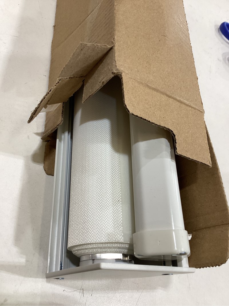 Condition photo showing Good Condition for chrisdowa cordless blackout roller shades for windows, thermal insulated uv protection pull down shades, total blackout window blinds for home, office, bedroom, door (22" w x 72" h, white) 22"w x 72"h white