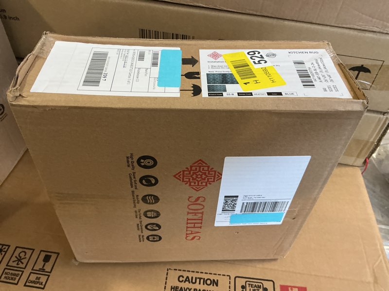 Condition photo showing New/Like New for Sofihas Kitchen Rugs Non Slip 2 Piece Washable Kitchen Rug Set, Blue