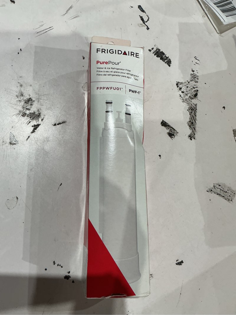 Condition photo showing As Is for frigidaire push-in refrigerator water filter fppwfu01 purepour item #5034357 | model