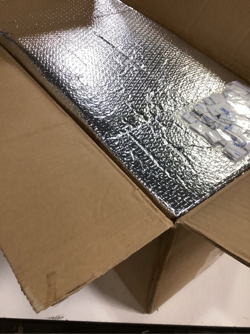 Condition photo showing Good Condition for Gerrii 16 Pcs 16 P Garage Door Insulation Kit Double Bubble Insulation Panels Reflective Aluminum Radiant Thermal Winter Summer Barrier Sheets 100 Tape for Attic Garage Wall (20.5 x 54 Inch) 16 20.5 x 54 Inch