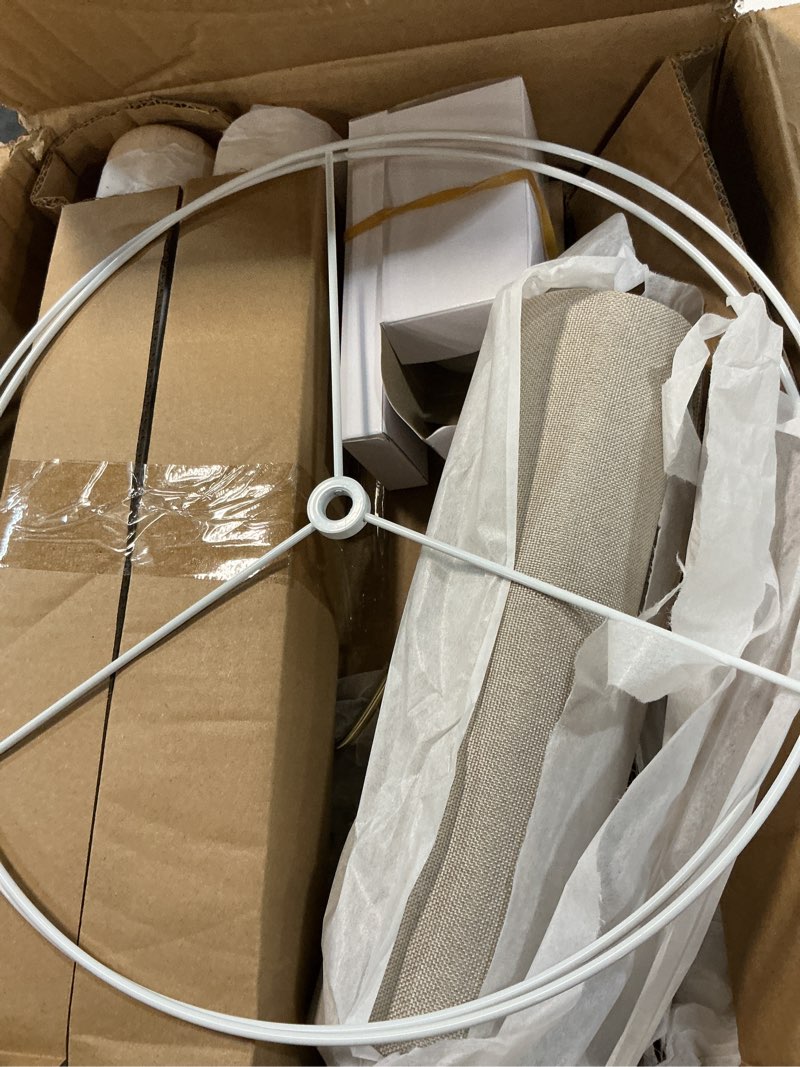 Condition photo showing New/Like New for wood floor lamp for living room,farmhouse standing lamp with remote & dimmable 9w bulb, mid century standing tall lamps for bedroom corner floor lamps for nursery, office, reading (antique white)