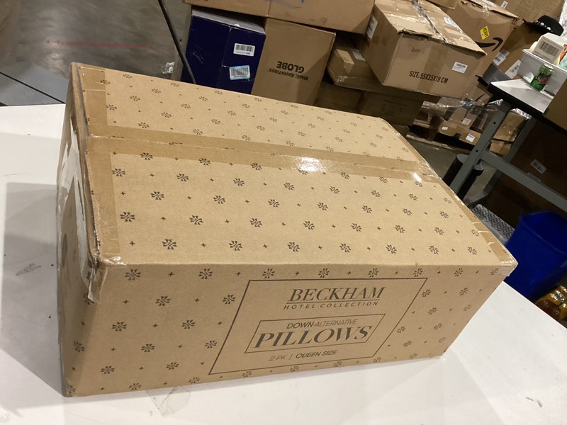 Condition photo showing New/Like New for Beckham Hotel Collection Bed Pillows Standard/Queen Size Set of 2 - Original Soft Down Alternative Pillow for Sleeping - Soft Support for Back, Stomach or Side Sleepers Queen / Standard White
