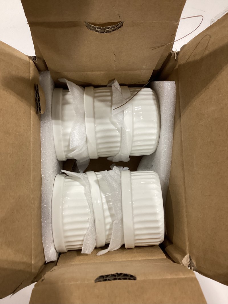 Condition photo showing Good Condition for le tauci sauce cups 2 oz, small dipping bowls, mini ceramic ramekins souffle dishes, sauce dip bowls for charcuterie boards, microwave & oven safe, set of 6, white 2 oz white