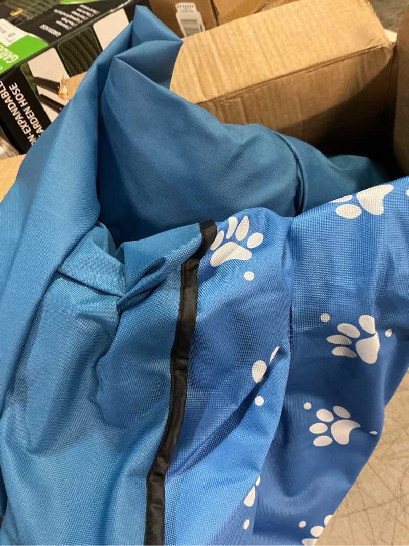 Condition photo showing As Is for pet soft dog float raft - inflatable dog swimming float for summer (paws) paws large