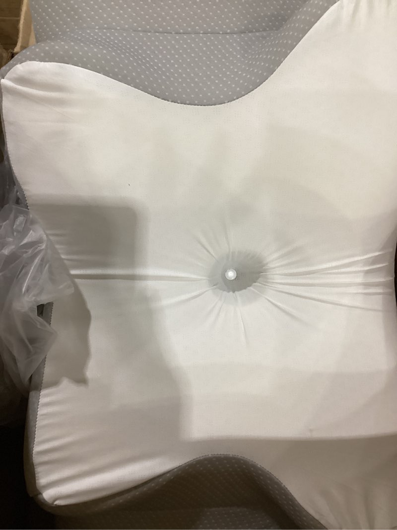 Condition photo showing Good Condition for cervical neck pillow, cooling memory foam contour support for side/back sleepers white & grey
