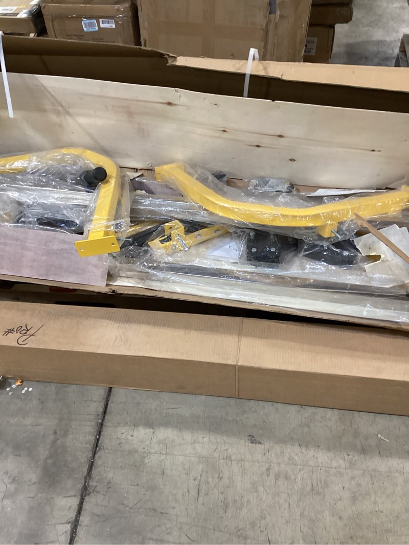 Condition photo showing As Is for fitvids yellow & black cable crossover attachments for home gym, pec fly machine arms for power rack