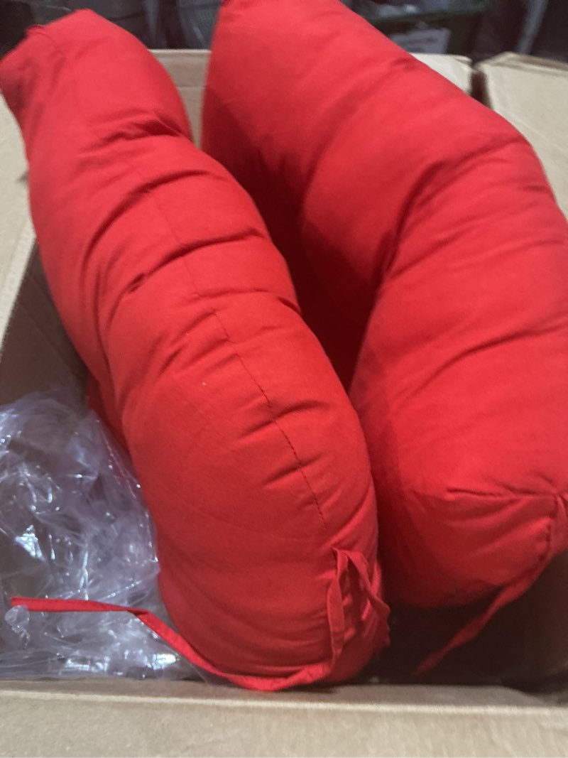 Condition photo showing Good Condition for red outdoor rocker chair seat cushion for garden red 19x19in/48x48cm