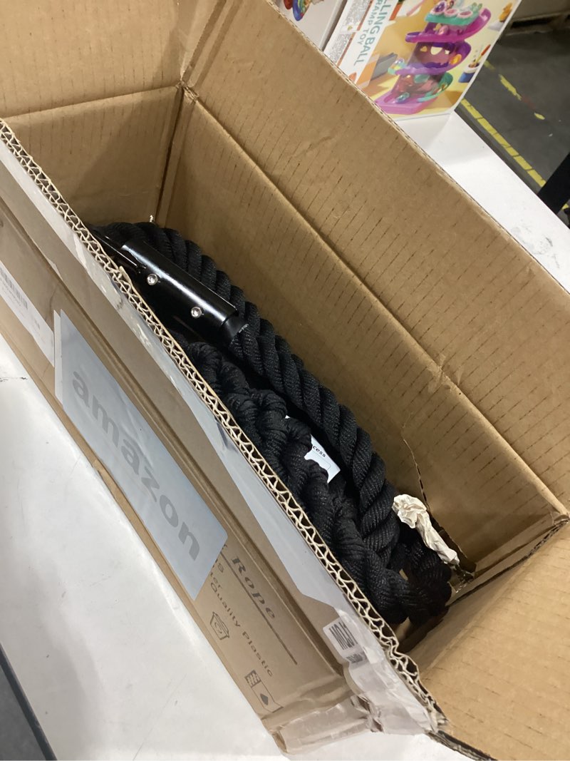 Condition photo showing New/Like New for Climbing Rope 1.5 Inch Diameter 10/15 / 20/30 Feet Length Gym Climbing Rope for Workout Fitness & Strength Training, Gym Rope, Exercise Climbing Rope in Black for Adults Outdoor & Indoor 1.18 Inch-10ft