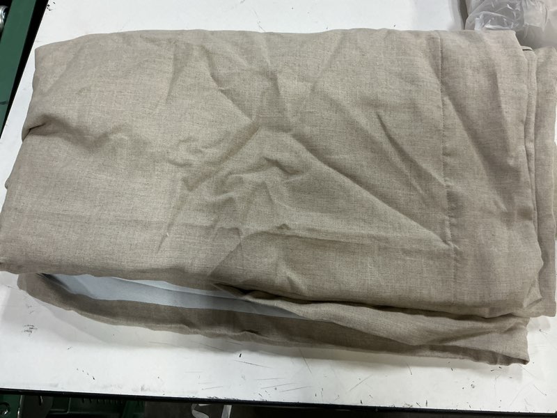 Condition photo showing Good Condition for quince european linen true blackout curtain - single panel flax 48x48