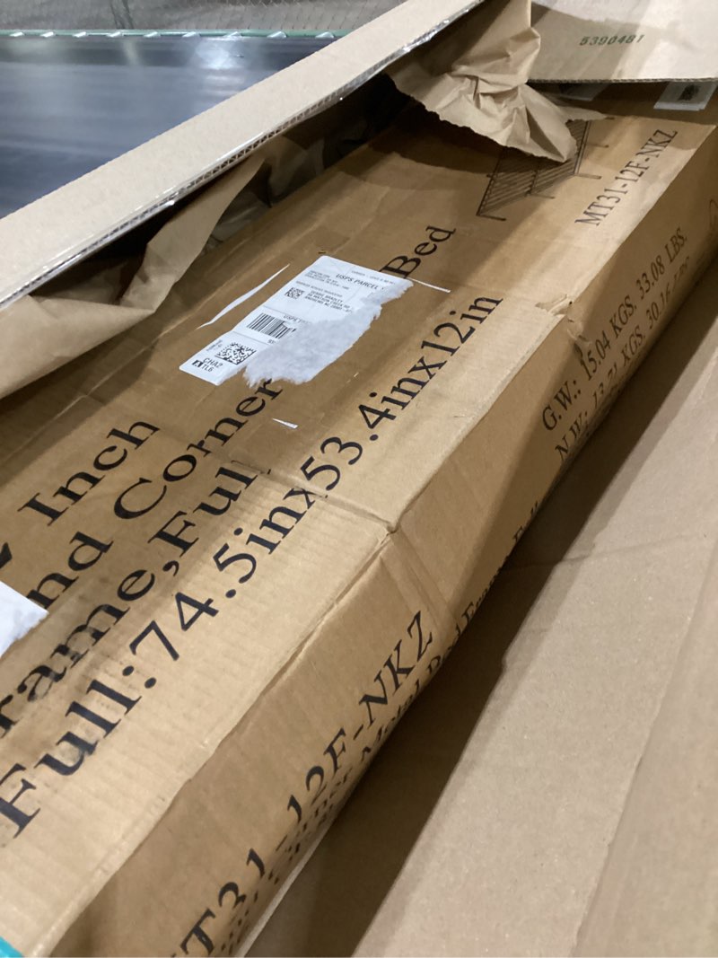 Condition photo showing New/Like New for NKZ 12 Inch Full Bed Frame, Sturdy Metal Platform with Round Corner Legs, 3,500 lbs Heavy Duty Steel Slat Support, Easy Assembly, Noise Free, No Box Spring Needed