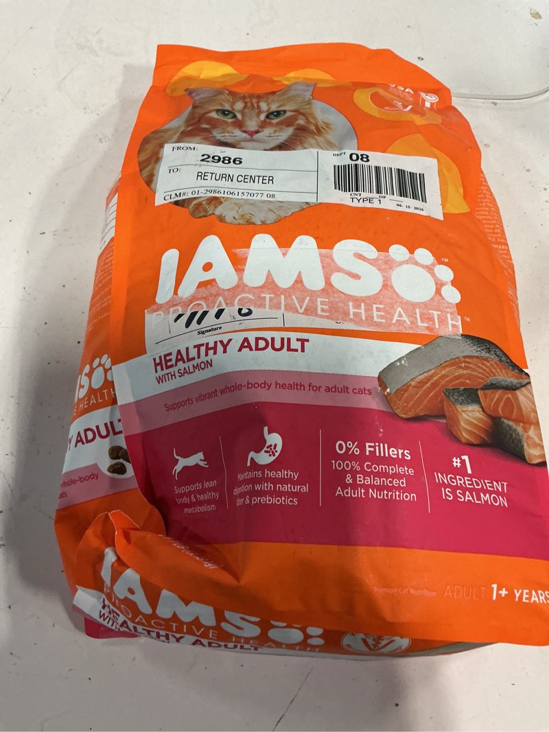 Condition photo showing New/Like New for (best by 08/13/27) mars pet care adult salmon cat food