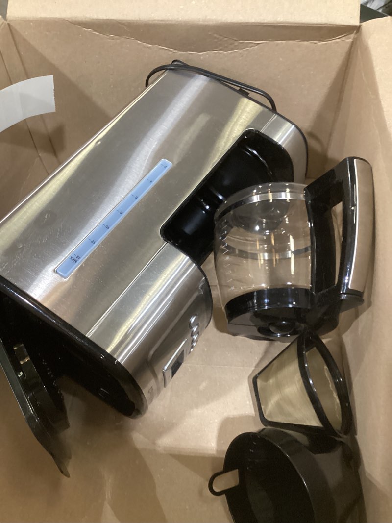 Condition photo showing As Is for Cuisinart 14-Cup Coffee Maker, Programmable PerfecTemp Glass Carafe Coffee Machine with 1-4 Cup Setting, Brew Strength Control and Pause, Stainless Steel, DCC-3200NAS 14-Cup Glass Stainless Steel