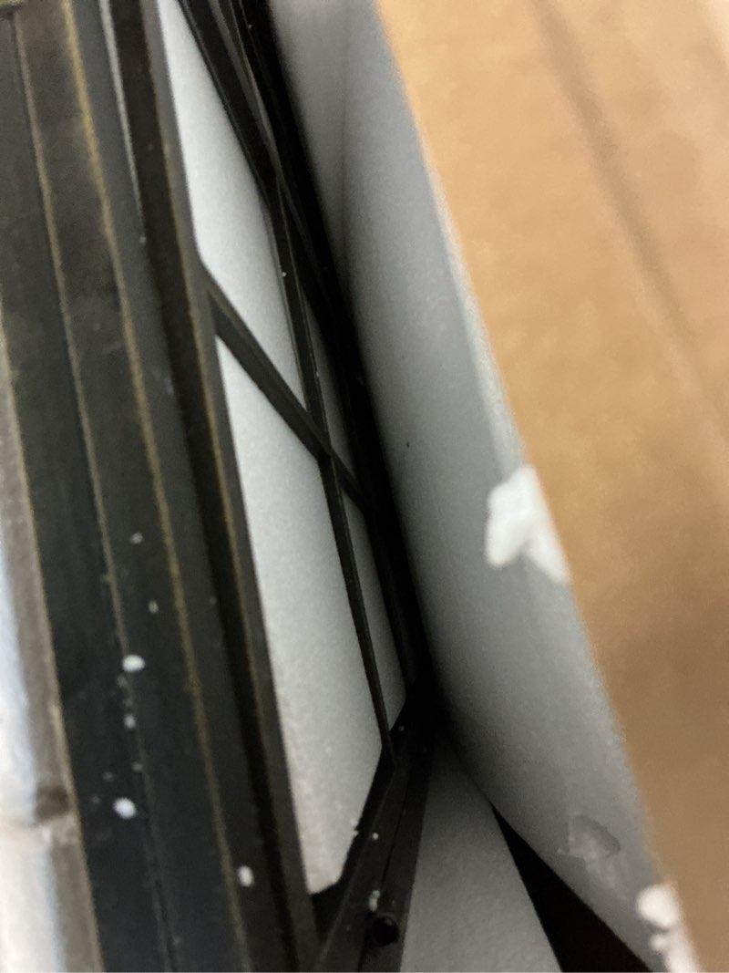 Condition photo showing Good Condition for ironsmithn arched window mirror, 36"x24" grid mirrors, windowpane mirror, black metal arch mirrors for decor living room fireplace entryway bedroom hallway black8