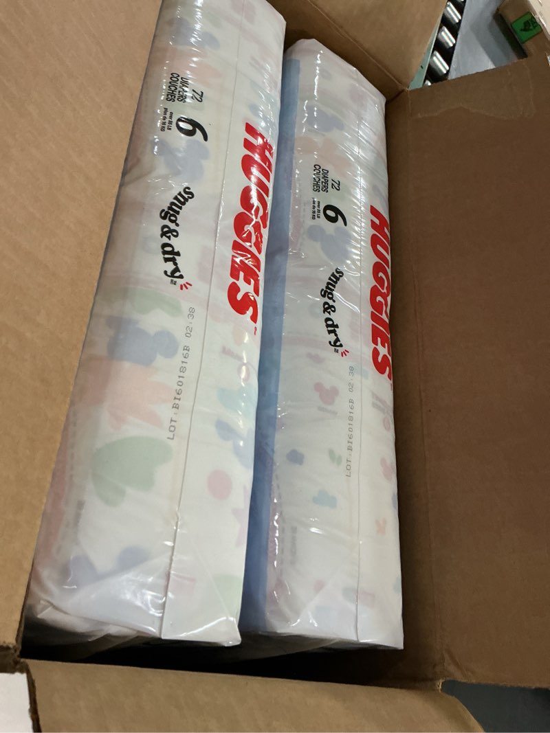 Condition photo showing New/Like New for huggies snug & dry disposable diapers - econ+ pack - size 6 - 144ct