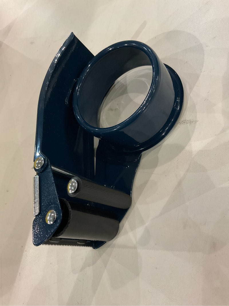 Condition photo showing New/Like New for heavy-duty, all-metal packing tape dispenser. 