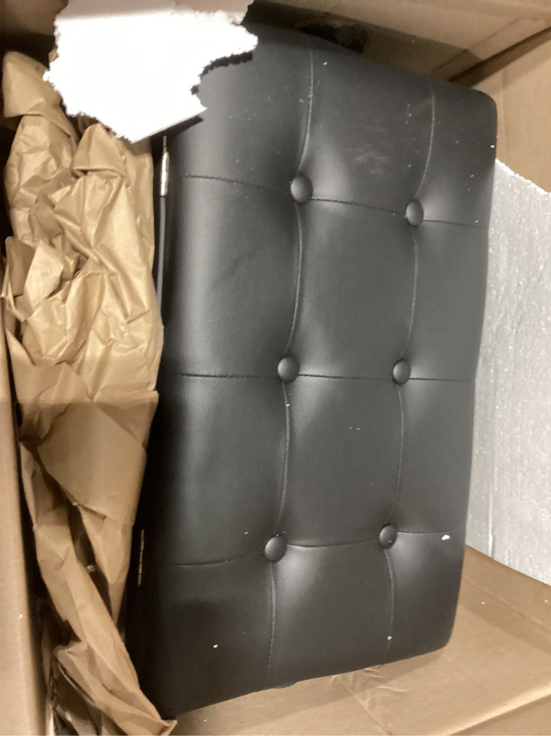 Condition photo showing As Is for HOOBRO Adjustable Piano Bench with Storage Compartment for Music Sheet and Padded Cushion, Holds up to 300 lb, Music Bench, Piano Stool, Vanity Chair, Black BB31QD01 21.9 x 13.4 x 18.9