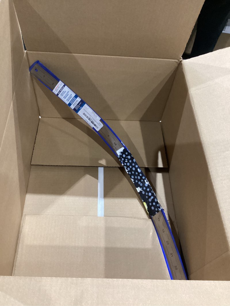 Condition photo showing Good Condition for 24" stainless steel ruler with non-skid cork backing: 32 & 64 divisions per inch single | 24 inch