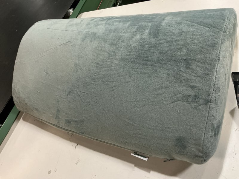 Condition photo showing Good Condition for knee wedge pillow for post-surgery recovery-leg elevation support for sleep position, alleviating lower back & hip pain enhancing circulation in ankles legs triangle pillow with removable cover dark grey 21.6*17.8*6.9 inch?for height over 5'3"?