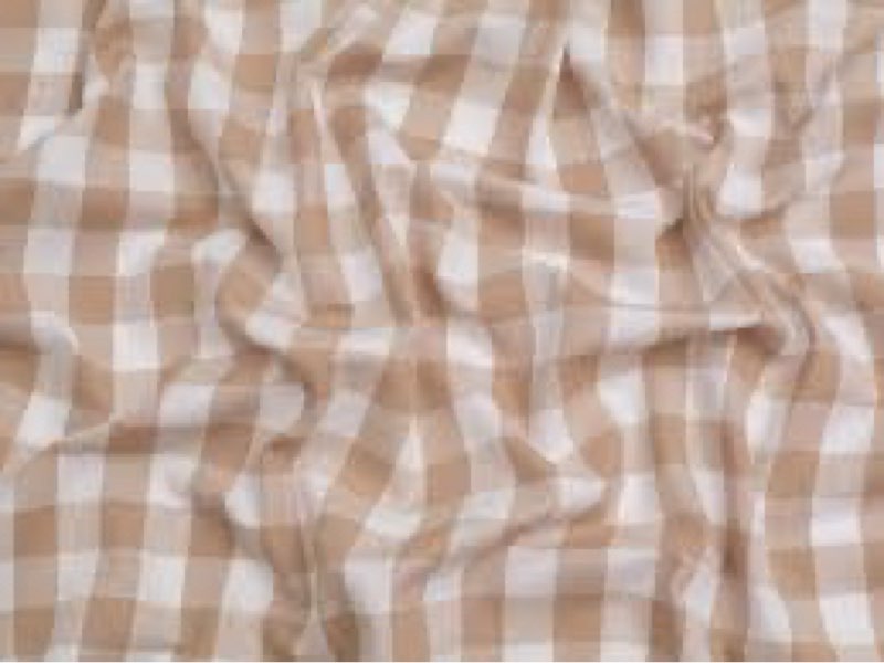 Organic white Brown checkered bedsheet