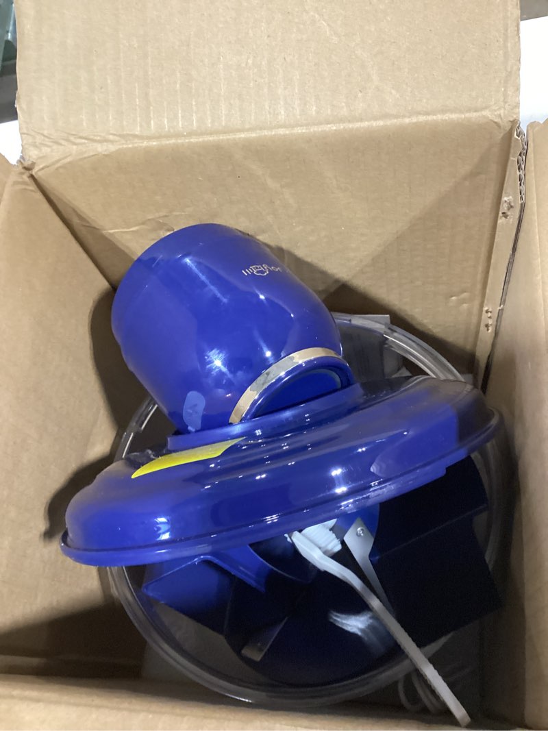 Condition photo showing As Is for joyhill electric grape peeling machine, automatic fruit and garlic peeler for grape tomato cherry, 50w motor with stainless steel blades, rechargeable cordless kitchen peeling tool (blue-1pc)