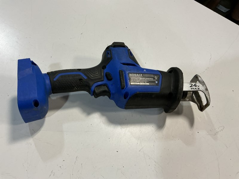 Condition photo showing As Is for kobalt 24v max brushless one handed reciprocating saw