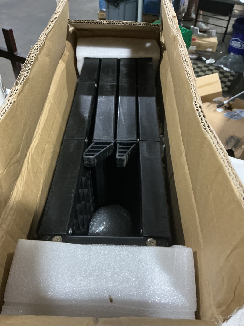 Condition photo showing Good Condition for foldable dog ramp, 4-fold portable pet ramp stairs for car, suv, and truck, 220 lb capacity, non-slip surface dog ramps for large dogs