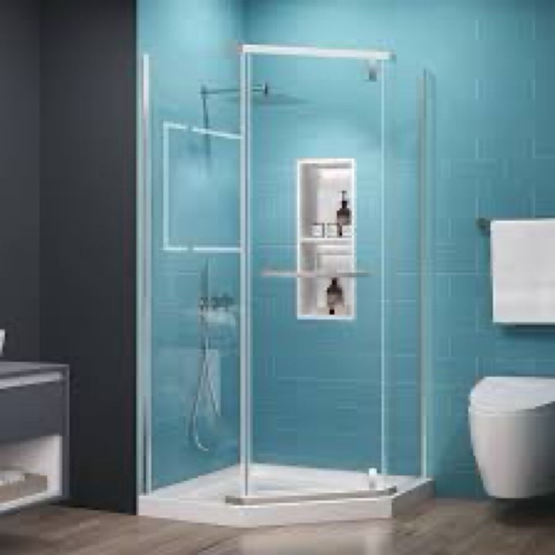 38\" W 72\" H Framed Neo- angle Reversible Shower Enclosure