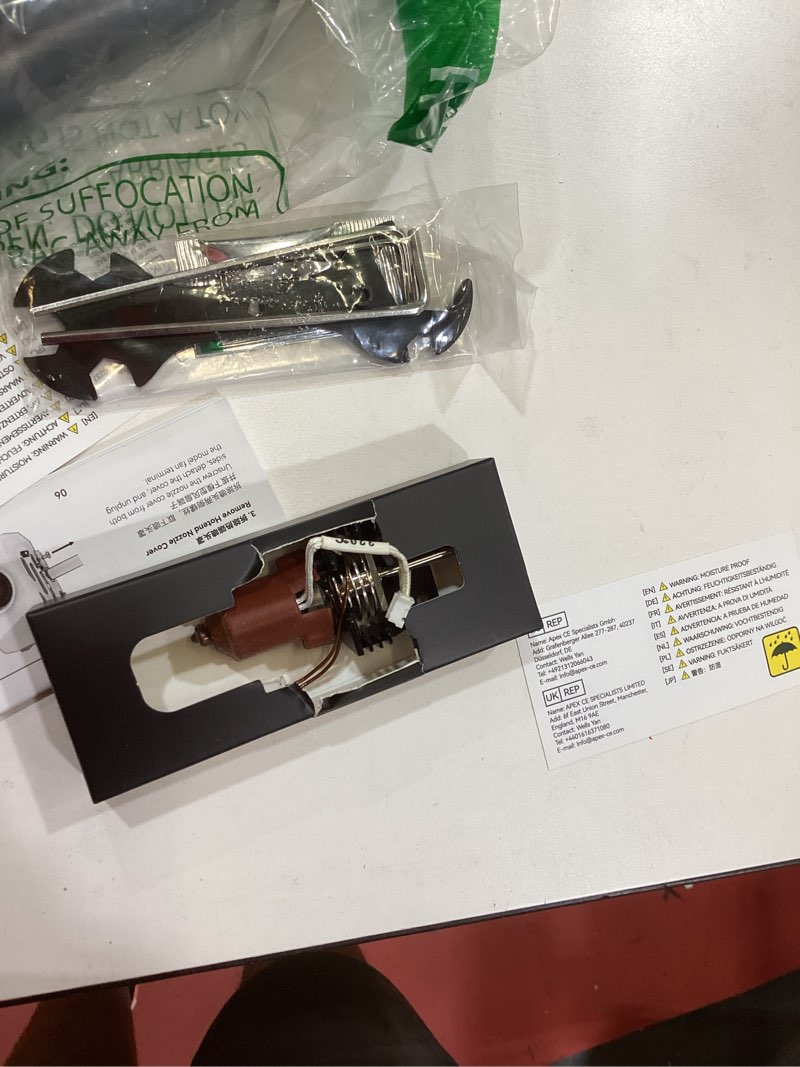 Condition photo showing Good Condition for Creality 2025 K1 SE/K1C/K1/K1 Max Hotend Upgrade Ceramic Heating Block Kit, Terminal with Buckle, Official K1 Series Unicorn Quick-Swap Nozzle Kit, 3D Printer Hotend 600mm/s High-Speed, New Version K1/K1 Max/K1C/K1 SE